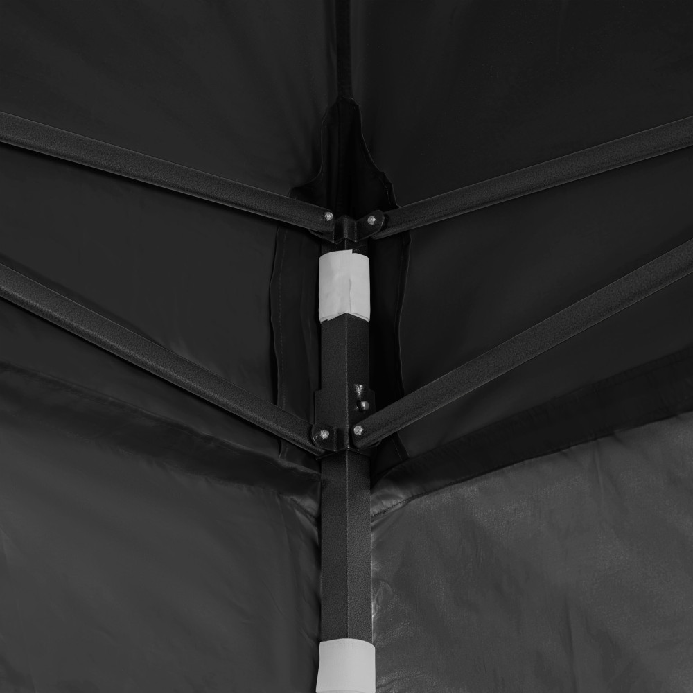 3x3m Pop Up Gazebo With Wheeled Bag, 4 Leg Weights, Rope and Pegs + 4 Superior / Heavyweight Side Walls (SUP)