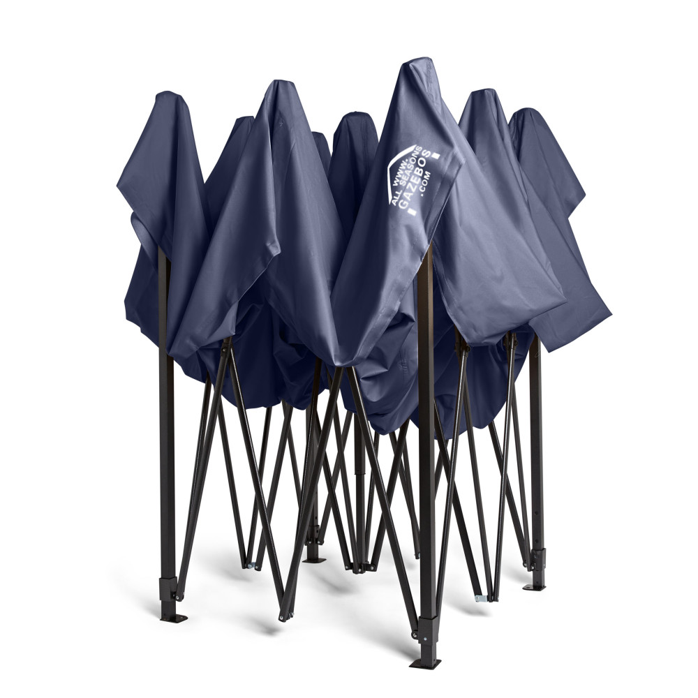 3x3m Pop Up Gazebo With Wheeled Bag, 4 Leg Weights, Rope and Pegs + 4 Superior / Heavyweight Side Walls (SUP)