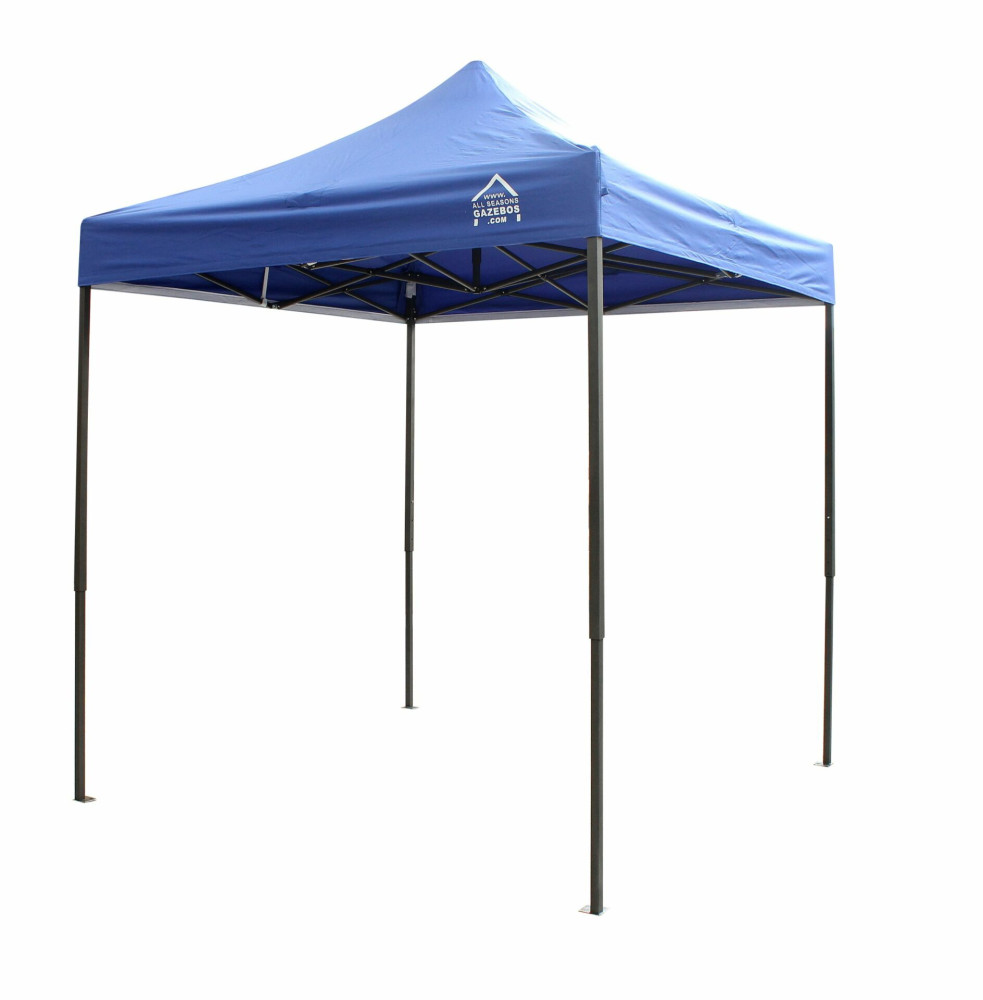 2x2m Pop Up Gazebo With Wheeled Bag, 4 Leg Weights, Rope and Pegs + 4 Side Walls ( STD )