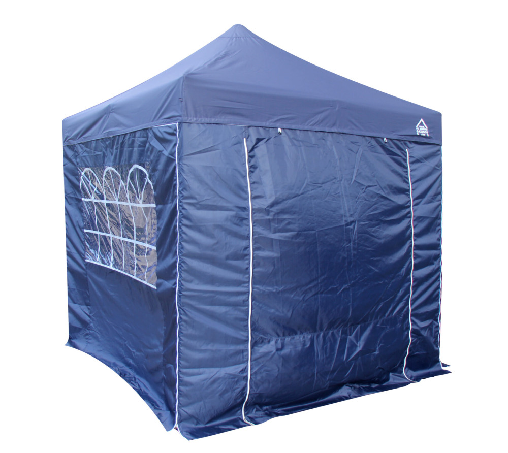 2.5x2.5m Pop Up Gazebo With Wheeled Bag, 4 Leg Weights, Rope and Pegs + 4 Side Walls ( STD )