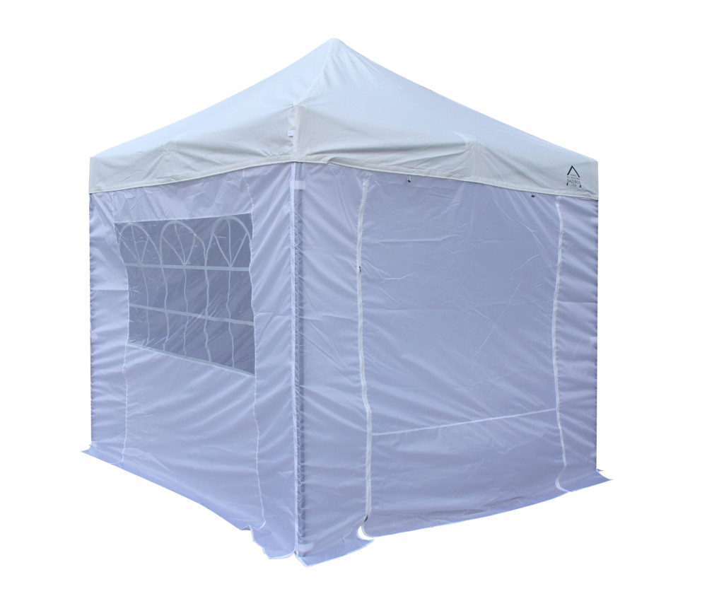2.5x2.5m Pop Up Gazebo With Wheeled Bag, 4 Leg Weights, Rope and Pegs + 4 Side Walls ( STD )