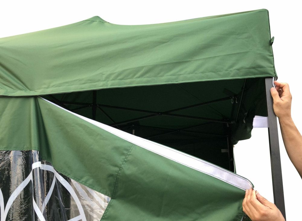 2.5x2.5m Pop Up Gazebo With Wheeled Bag, 4 Leg Weights, Rope and Pegs + 4 Side Walls ( STD )