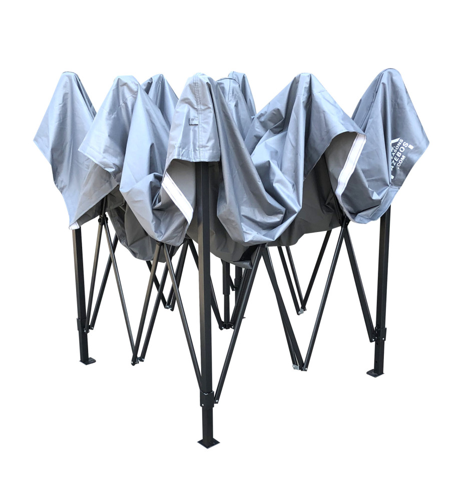 2.5x2.5m Pop Up Gazebo With Wheeled Bag, 4 Leg Weights, Rope and Pegs + 4 Side Walls ( STD )