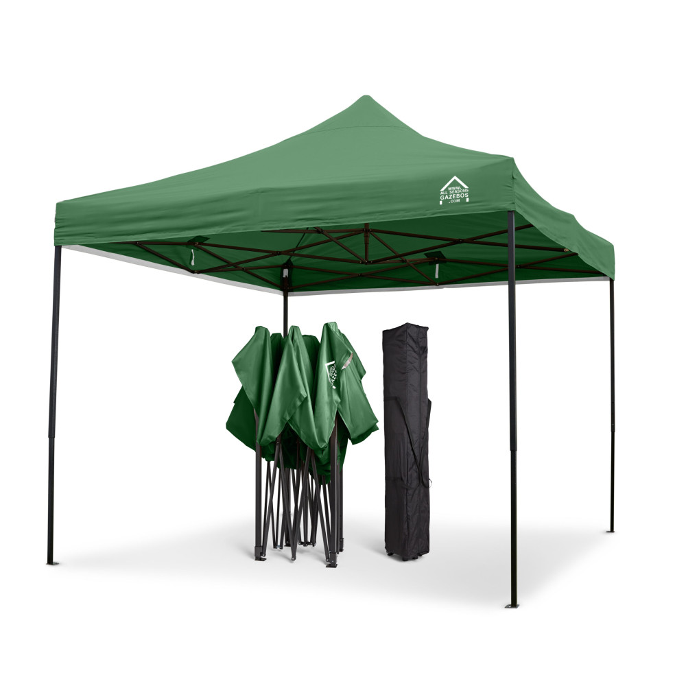 3x3m Pop Up Gazebo With Wheeled Bag, 4 Leg Weights, Rope and Pegs