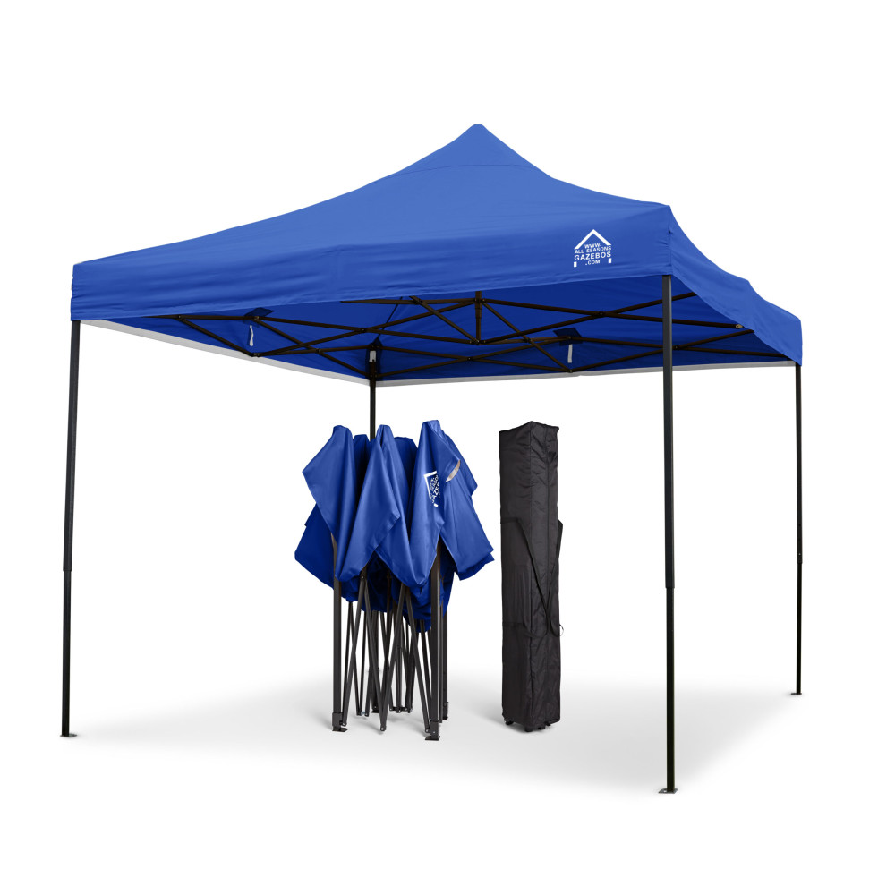 3x3m Pop Up Gazebo With Wheeled Bag, 4 Leg Weights, Rope and Pegs