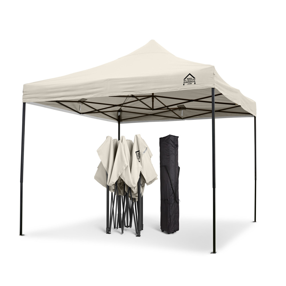 3x3m Pop Up Gazebo With Wheeled Bag, 4 Leg Weights, Rope and Pegs