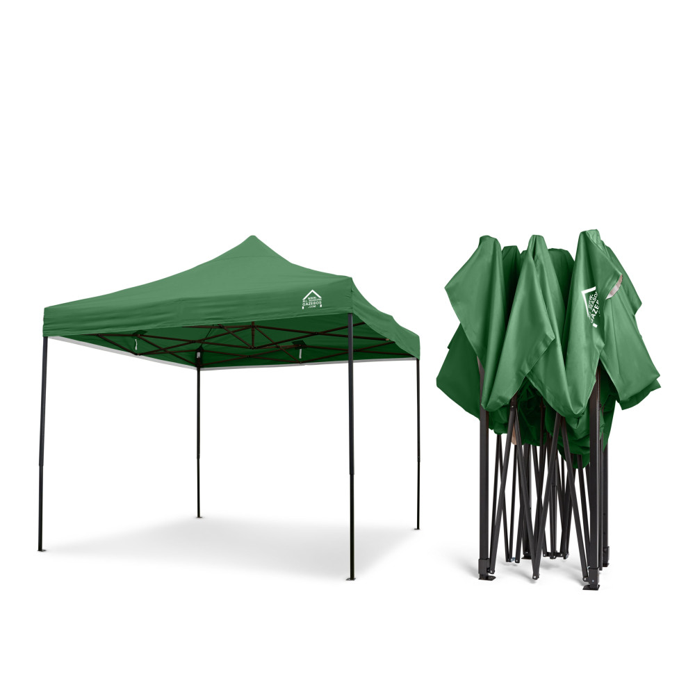 3x3m Pop Up Gazebo With Wheeled Bag, 4 Leg Weights, Rope and Pegs