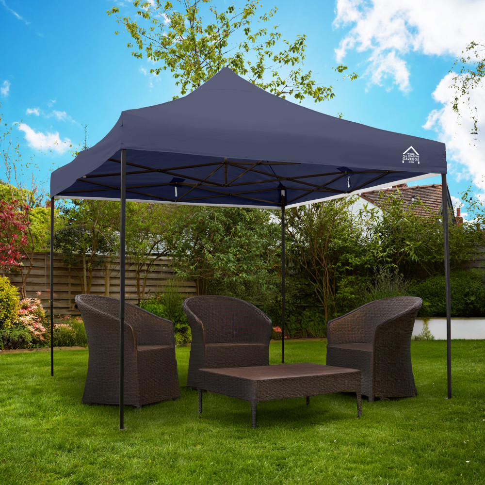 3x3m Pop Up Gazebo With Wheeled Bag, 4 Leg Weights, Rope and Pegs