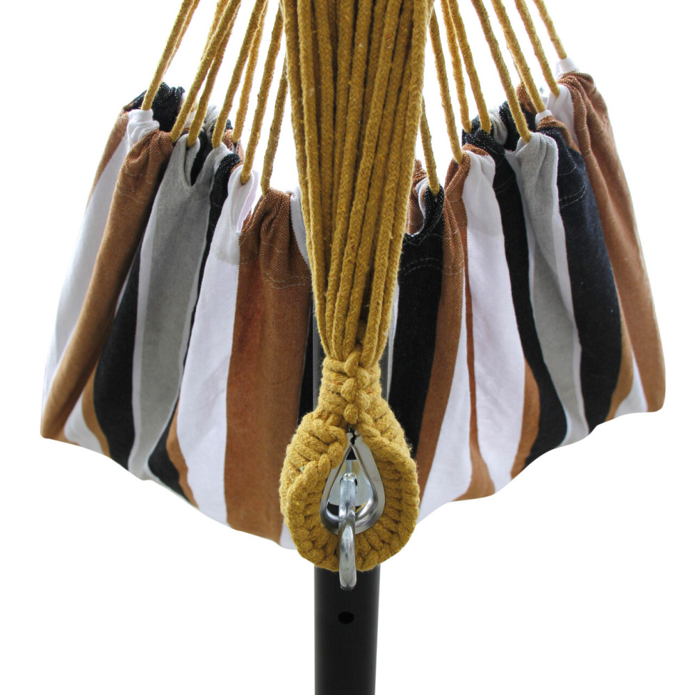 Ross James Garden Furniture, 100% Double Cotton Hammock with heavy Duty Metal Stand with over 200kg Weight Capacity