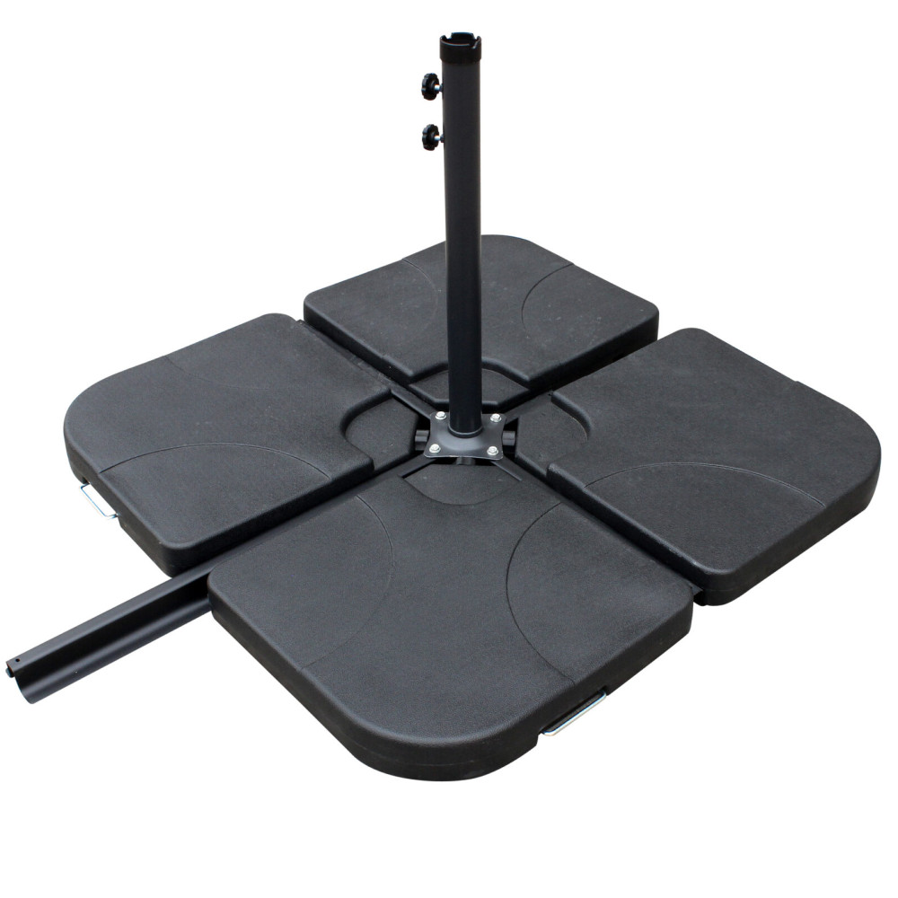 Ross James Luxury Garden Furniture Parasol with crank handle and base weights
