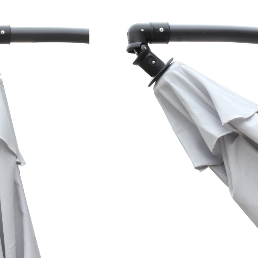 Ross James Luxury Garden Furniture Parasol with crank handle and base weights