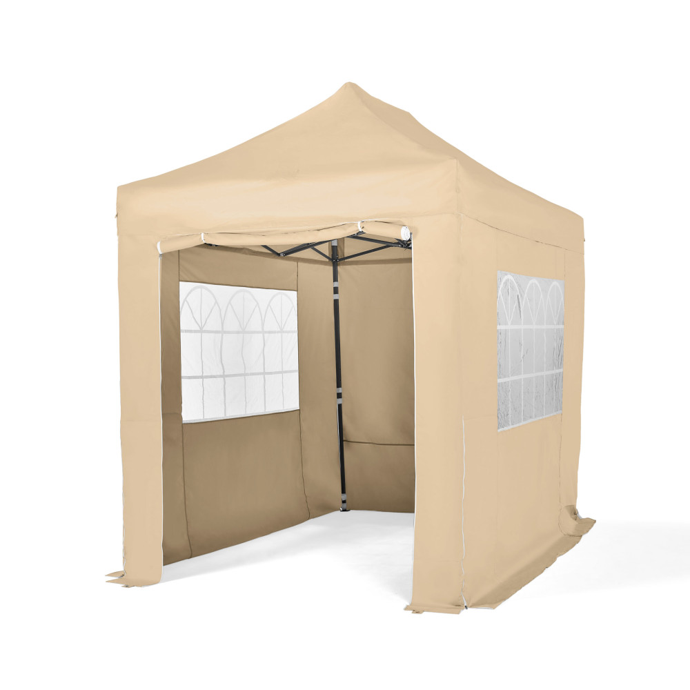3x2m Pop Up Gazebo With Wheeled Bag, 4 Leg Weights, Rope and Pegs + 4 Heavyweight Side Walls (SUP)