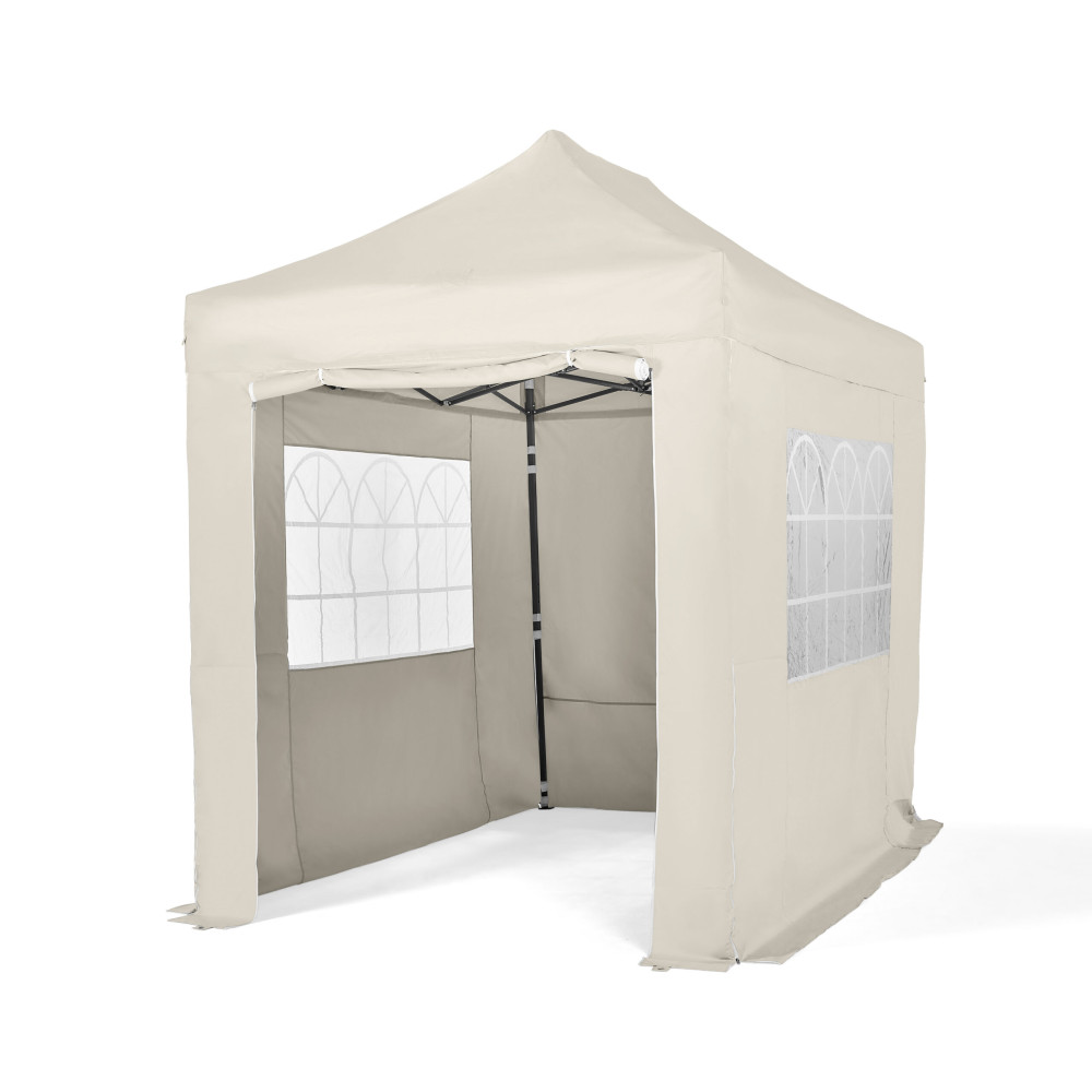 3x2m Pop Up Gazebo With Wheeled Bag, 4 Leg Weights, Rope and Pegs + 4 Heavyweight Side Walls (SUP)