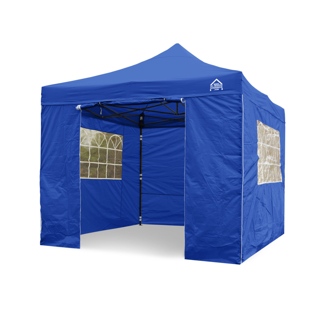 3x3m Pop Up Gazebo With Wheeled Bag, 4 Leg Weights, Rope and Pegs + 4 Side Walls ( STD )