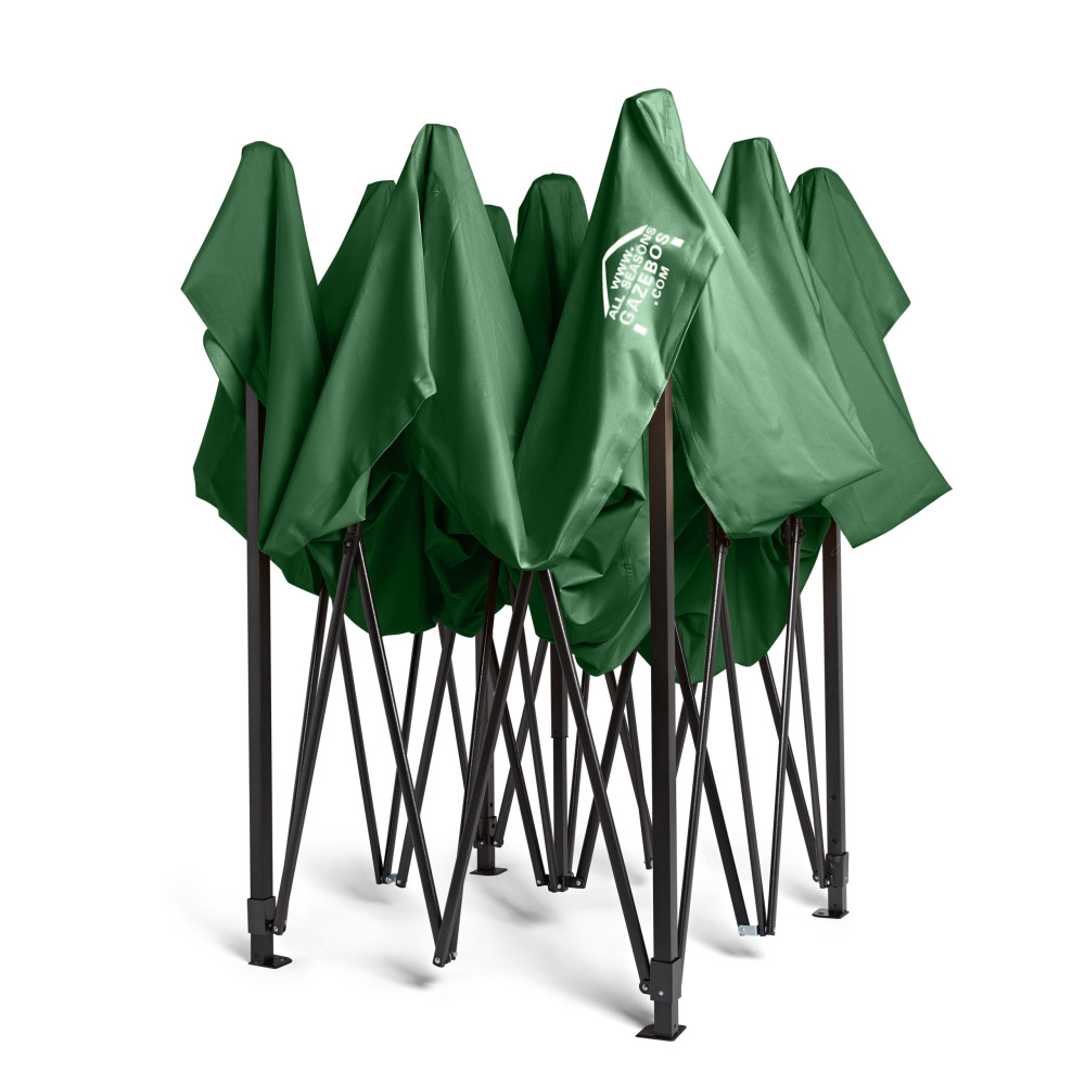 3x3m Pop Up Gazebo With Wheeled Bag, 4 Leg Weights, Rope and Pegs + 4 Side Walls ( STD )