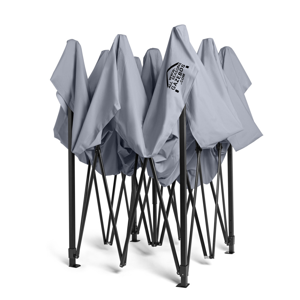 3x3m Pop Up Gazebo With Wheeled Bag, 4 Leg Weights, Rope and Pegs + 4 Side Walls ( STD )