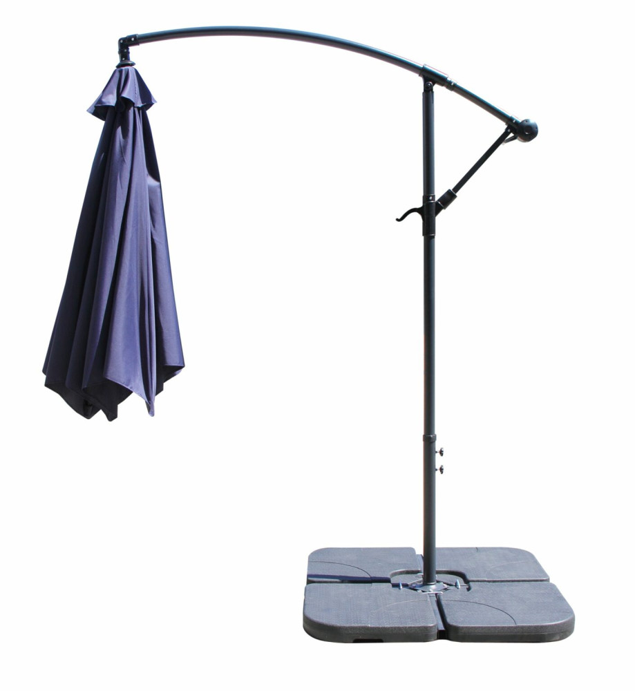 Ross James Luxury Garden Furniture Parasol with crank handle and base weights
