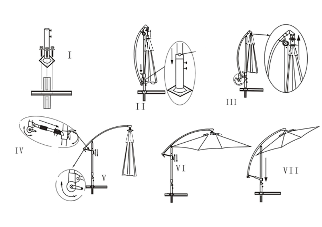 Ross James Luxury Garden Furniture Parasol with crank handle and base  weights - All Seasons Gazebos