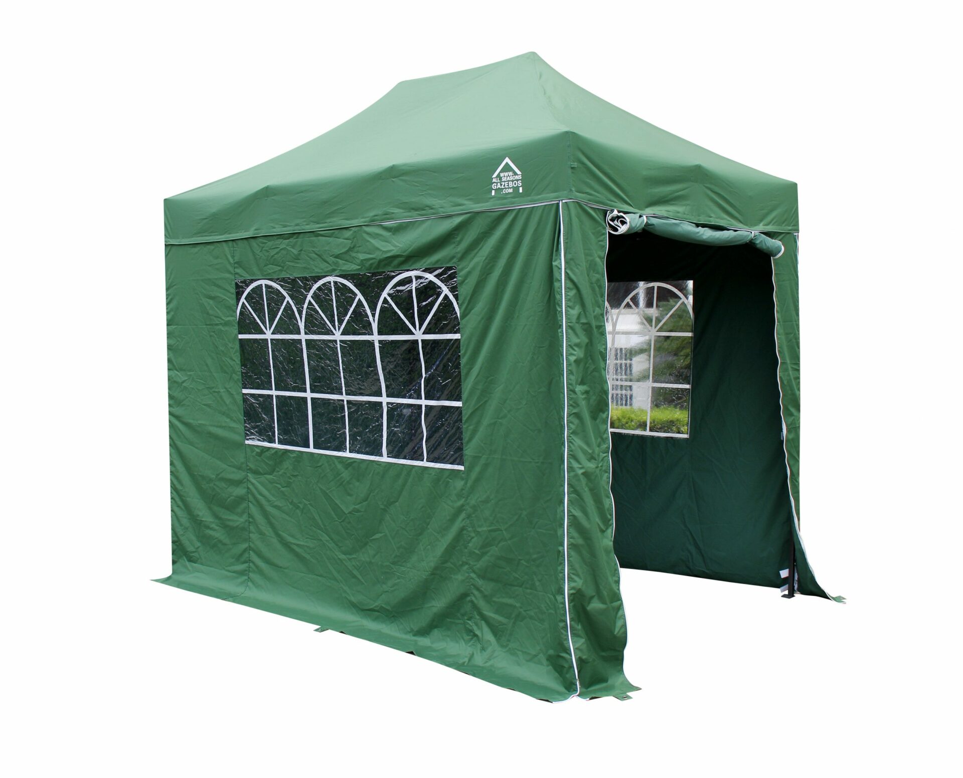 3x2m Pop Up Gazebo With Wheeled Bag, Leg Weights, Rope and Pegs  Heavyweight Side Walls (SUP) All Seasons Gazebos